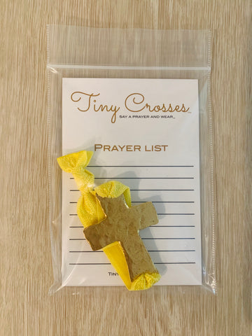 GOLD: Lemon Tiny Crosses Prayer Bracelet