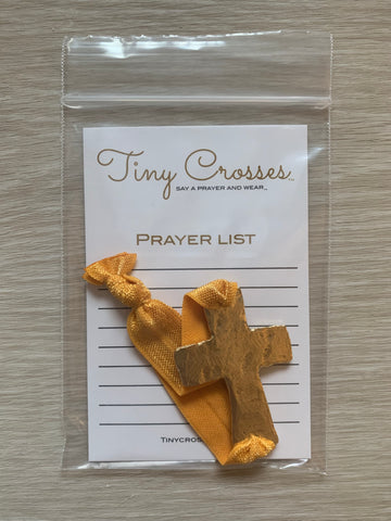 GOLD: Yellow Gold Tiny Crosses Prayer Bracelet