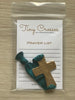 GOLD: Teal Tiny Crosses Prayer Bracelet