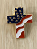 American Flag Cross Pin